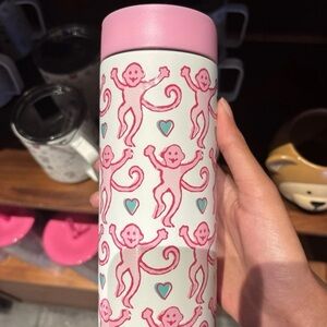 Roller rabbit x Starbucks tumbler pink and teal limited edition